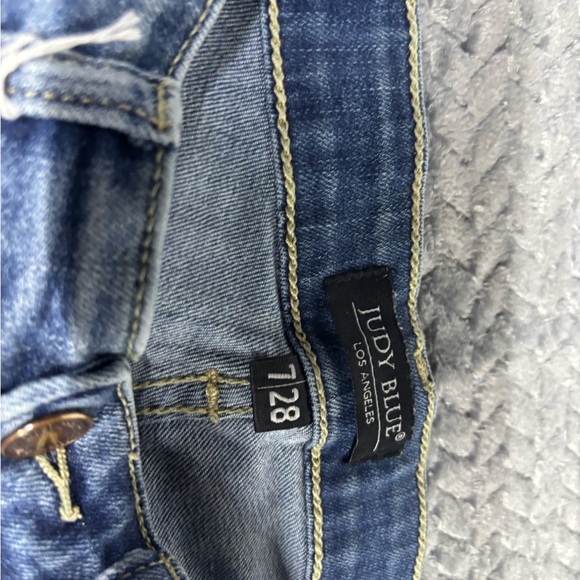 Judy Blue Distressed Blue Women's Skinny Jeans - Picture 3 of 9